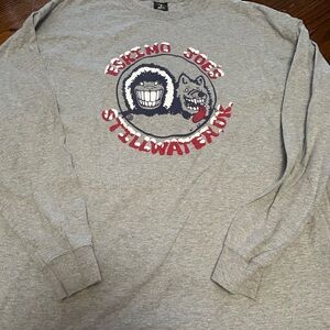 Eskimo Joes Hanes Gray Long Sleeve Tee with Graphic